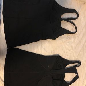 2 EUC Lululemon tanks with built in bra (size 4)